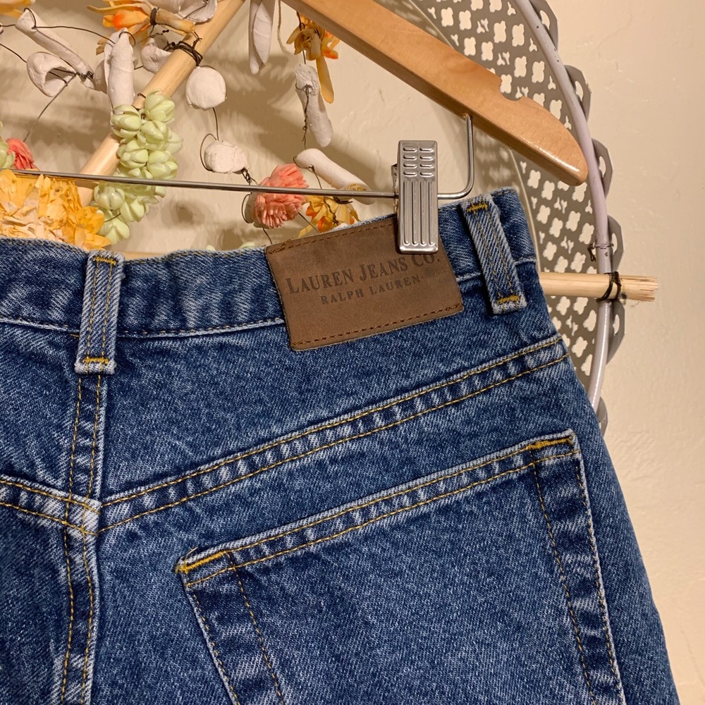 VTG Mom Jean Shorts High Rise Cut Off Ralph Lauren - Picture 3 of 3